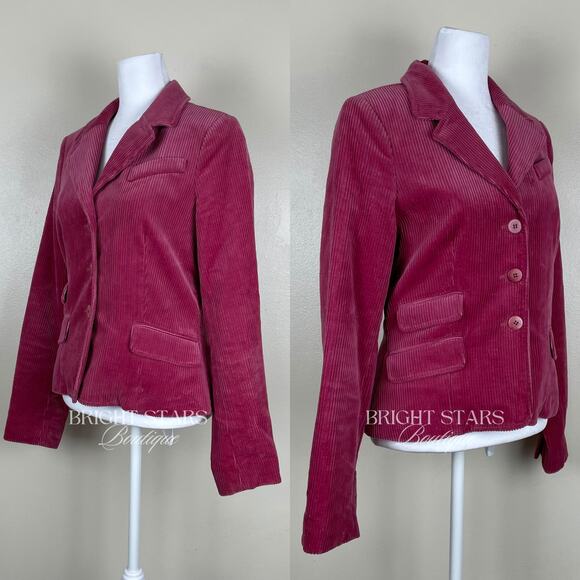 Rare Pink Corduroy Blazer Jacket ASO Lorelai Gilmore Girls Bright Colorful - Picture 7 of 16